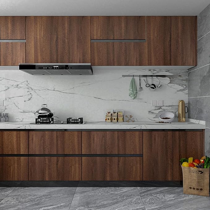 Walnut Wood Contact Papaer for Countertops Waterproof 24x197 inch Wood Peel and