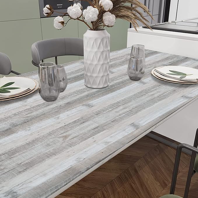 WENMER Gray Vintage Wood Wallpaper, 17.71'' x 472'' Peel and Stick,