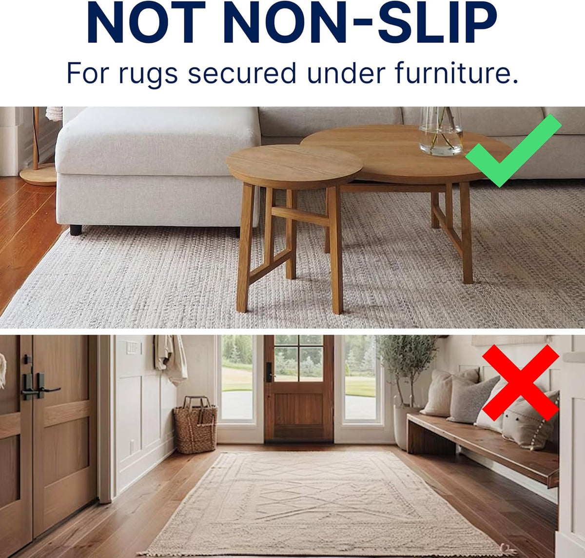 RUGPADUSA - Eco-Plush - 6'x8' - 3/8" Thick - 100% Felt - Extra Cushioned Rug Pad - Available in 3 Thicknesses, Many Custom Sizes
