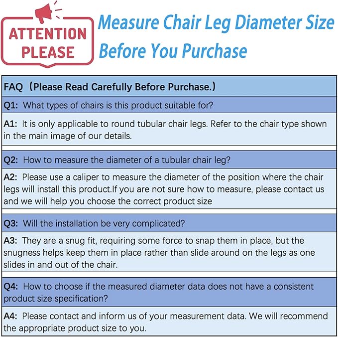 Rectangle U Shaped Chair Leg Tips Cap with Felt Pads,Furniture Feet Protectors Slide Smoothly Glides,Protect Hardwood Floor No Scratches No Noise,Fit 22mm(7/8inch) Diameter Tubular Legs (Black 8PCS)