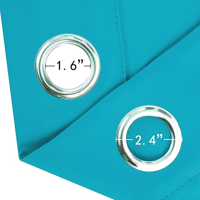 LEMOMO Teal Blackout Curtains 40 x 63 Inch Length/Set of 2 Curtain