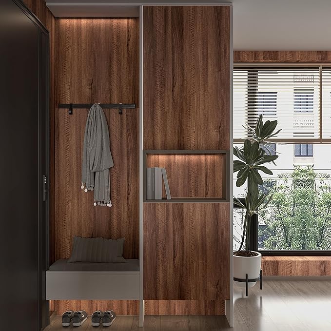 48x354 inch Large Walnut Wood Contact Paper Peel and Stick Wood Wallpaper