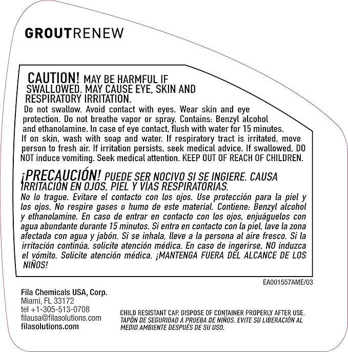 FILA Filagrout Net 24 OZ, Grout Cleaner for Tile Floors, Ceramic Tile and Porcelain Tile, Non-acid and Biodegradable