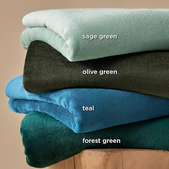 Bedsure Fleece Bed Blankets Full Size Sage Green - Soft Lightweight Plush Fuzzy Cozy Luxury Blanket Microfiber, 84x90 inches