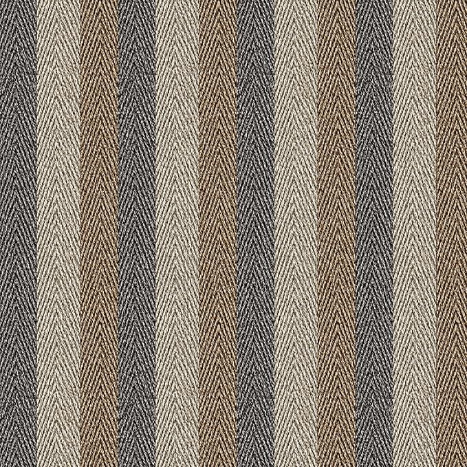 Simon&Siff Textured Fabric Wallpaper Peel and Stick 17.3"x120" Beige/Brown/Grey