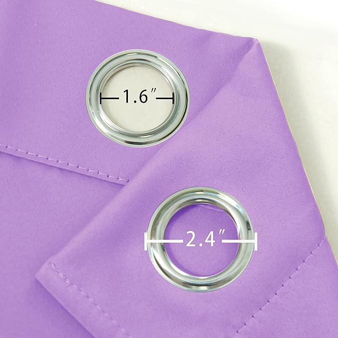 LEMOMO Lavender Blackout Curtains 42 x 63 Inch Length/Set of 2 Curtain