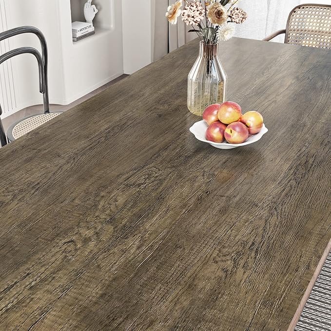 WESTICK Brown Wood Peel and Stick Countertop Wallpaper Waterproof Wood Contact