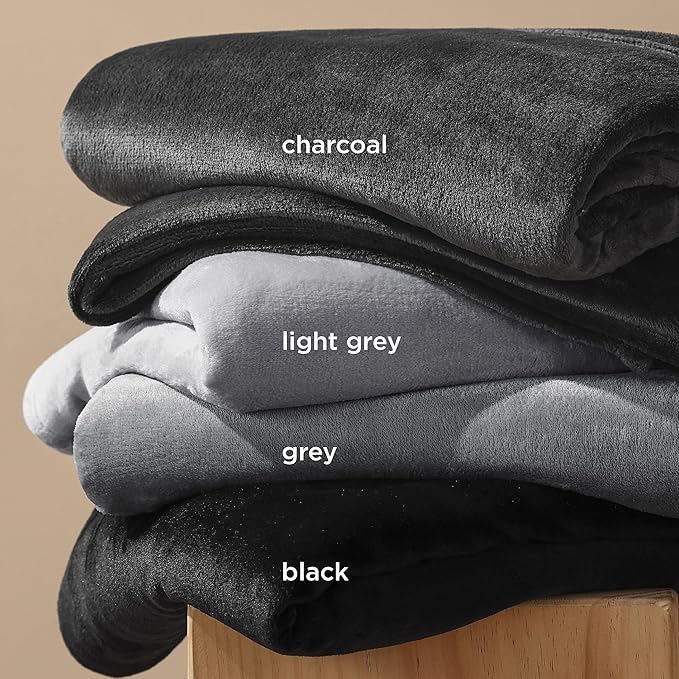 Bedsure Fleece Blankets King Size Dark Grey - Bed Blanket Soft Lightweight Plush Cozy Fuzzy Luxury Microfiber, 108x90 inches