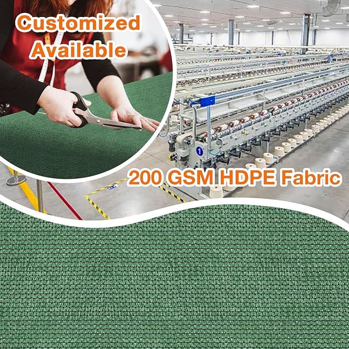 Artpuch Outdoor Pergola Shade Cover 12' X 14' Sun Shade Cloth with Grommets, 90% UV Protection Canopy Patio Privacy Screen (Customized Available) GN107, Green
