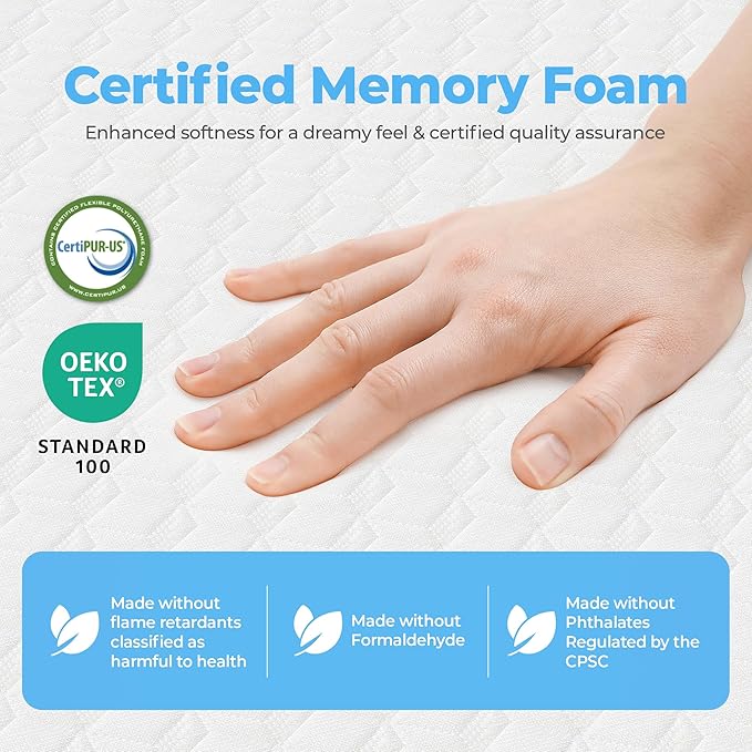 Neo Sleep 12 Inch Full Medium Firm Cooling Gel Memory Foam Mattress for Cool Sleep Pressure Relieving CertiPUR-US Certified Foam, Mattress in a Box Fiberglass Free (Full, 12 in)