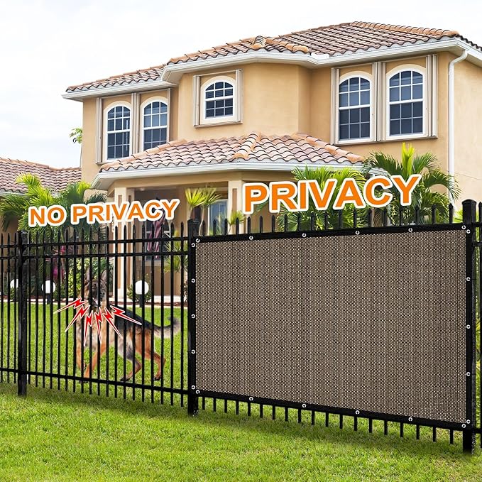 Artpuch 90% Sun Shade Cloth, 10 x 10 FT Pergola Shade Cover Canopy with Grommets, Sun Screen Fabric Tarp for Patio, Outdoor, Garden, Backyard, Mocha