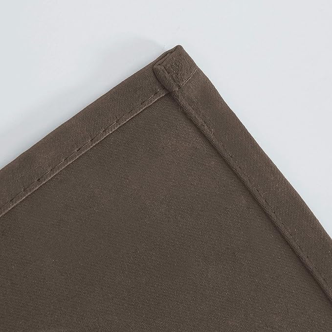 LEMOMO Chocolate Brown Thermal Blackout Curtains/52 x 108 Inch/Set of 2 Panels