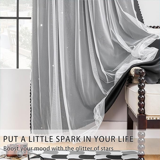 XiDi Black Out Curtains for Bedroom Windows, Curtains for Girls Bedroom Decor