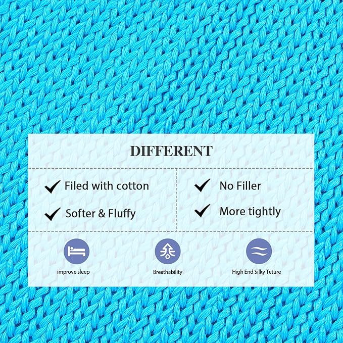 L'AGRATY Knitted Weighted Blanket - 48"x72" 15lbs Cooling Chunky Knit Heavy Blanket for Adults Braided Crochet Throw Thick Cable Yarn Knit Decorative No Beads Evenly Weighted Machine Washable