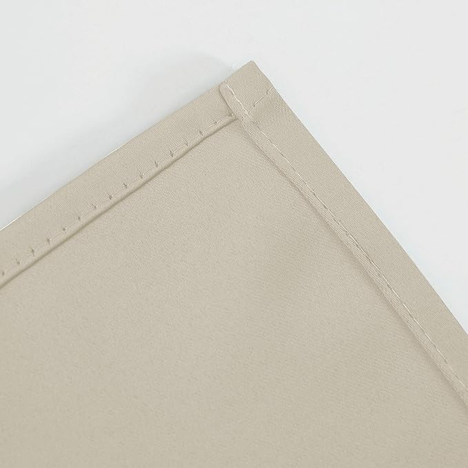 LEMOMO Light Beige Thermal Blackout Curtains/38 x 54 Inch/Set of 2 Panels Room