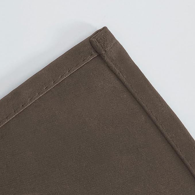 LEMOMO Chocolate Brown Thermal Blackout Curtains/42 x 95 Inch/Set of 2 Panels