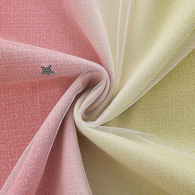 XiDi Yellow Curtains for Bedroom Decor Blackout Pink Curtains for Girl Kids