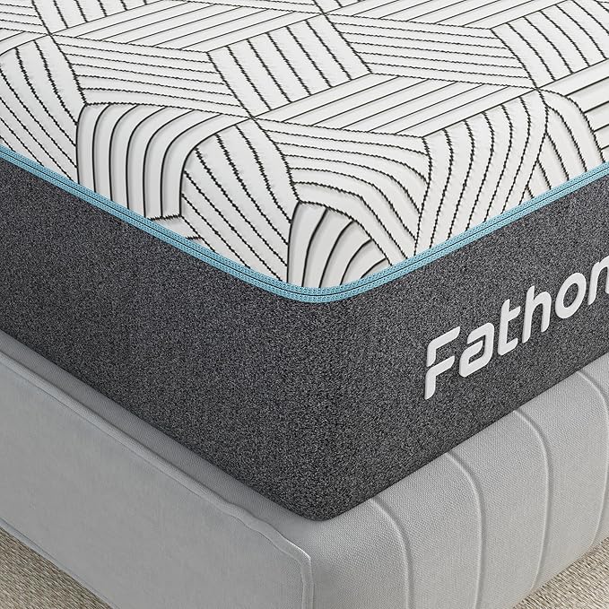 FATHOM Medium Twin Mattress 10 Inch Memory Foam Mattress Twin Size Bed in a Box for Back Pain Relief and Cool Sleep with Gel Foam and Removeable Fiberglass Free Cover, CertiPUR-US Certified