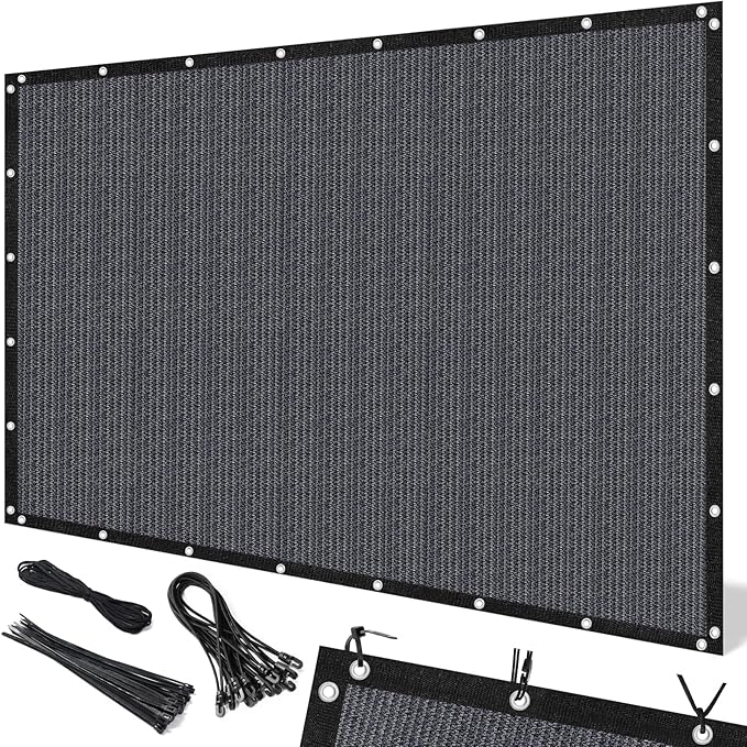Artpuch 90% Sun Shade Cloth, 12 x 20 FT Pergola Shade Cover Canopy with Grommets, Sun Screen Fabric Tarp for Patio, Outdoor, Garden, Backyard, Dark Grey