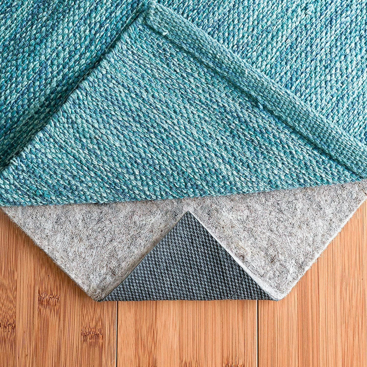 RUGPADUSA - Dual Surface - 10'x12' - 1/4" Thick - Felt + Rubber - Non-Slip Backing Rug Pad - Safe for All Floors