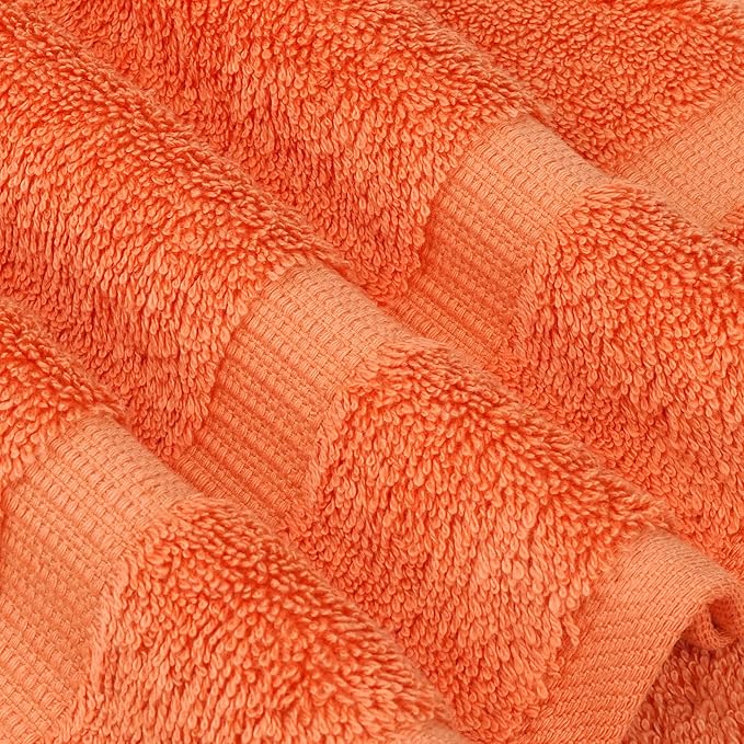 Chakir Turkish Linens | Hotel & Spa Quality 100% Cotton Premium Turkish Towels | Soft & Absorbent (4-Piece Bath Towels, Coral)