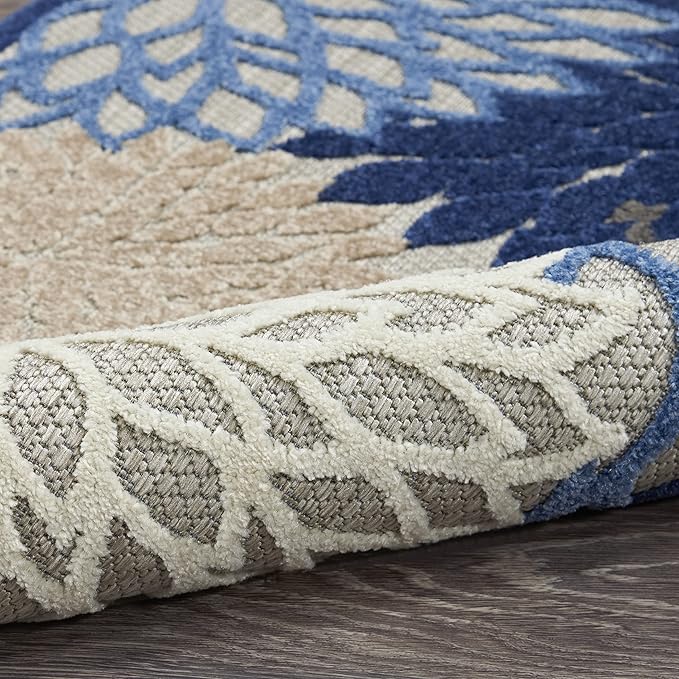 Nourison Aloha 2'8" x 4' Blue/Multicolor Outdoor Indoor/Outdoor Rug