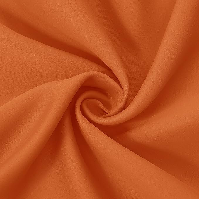 LEMOMO Blackout Curtains 66 x 95 inch/Orange Curtains Set of 2 Panels/Thermal