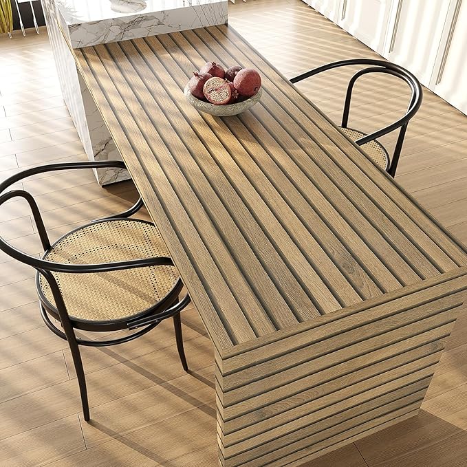 VEELIKE Slat Wood Contact Paper Wood Peel and Stick Wallpaper