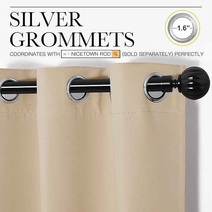 NICETOWN Blackout Draperies Curtains Panels