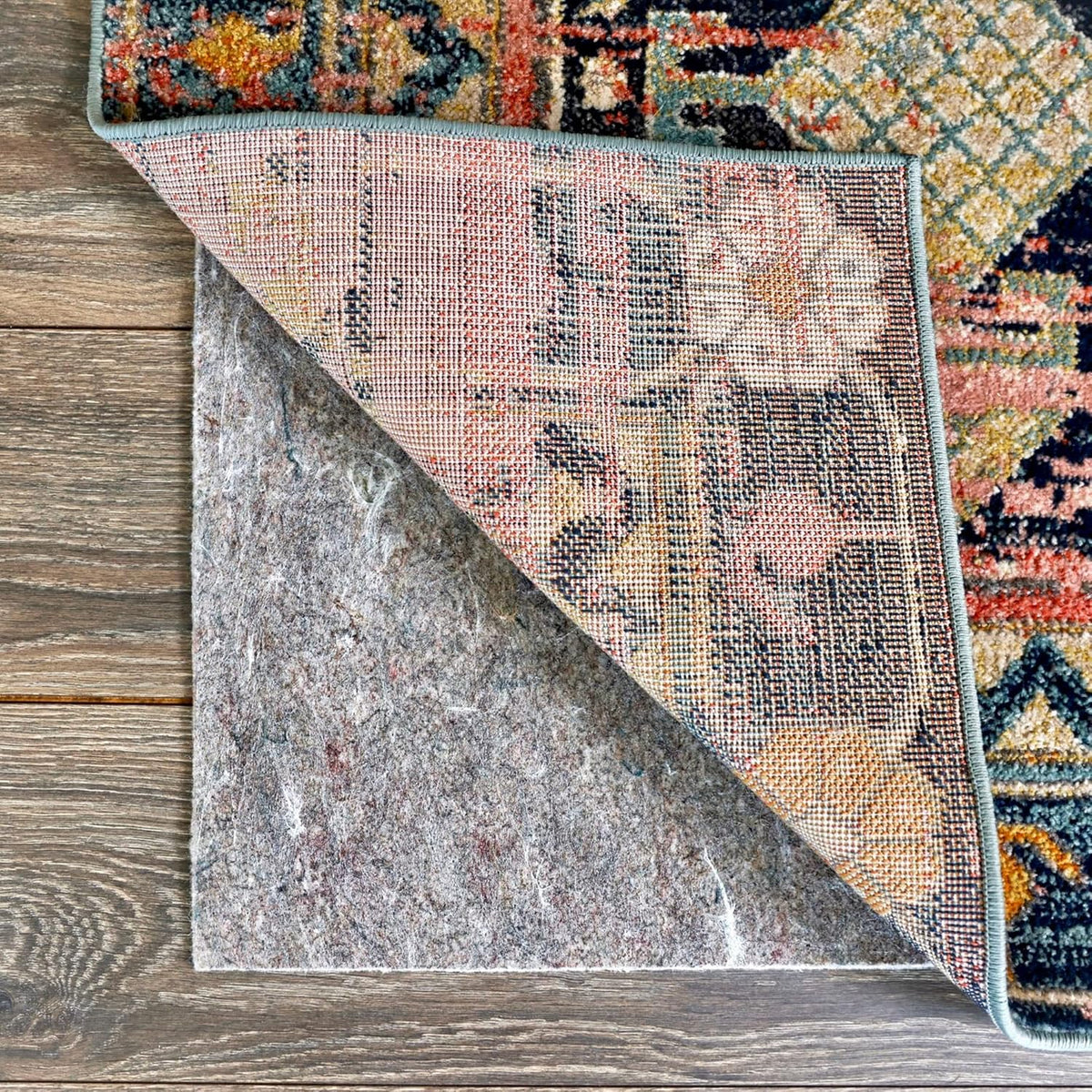 RUGPADUSA - Dual Surface - 7'x10' - 1/8" Thick - Felt + Rubber - Non-Slip Backing Rug Pad - Adds Low-Profile Comfort and Protection