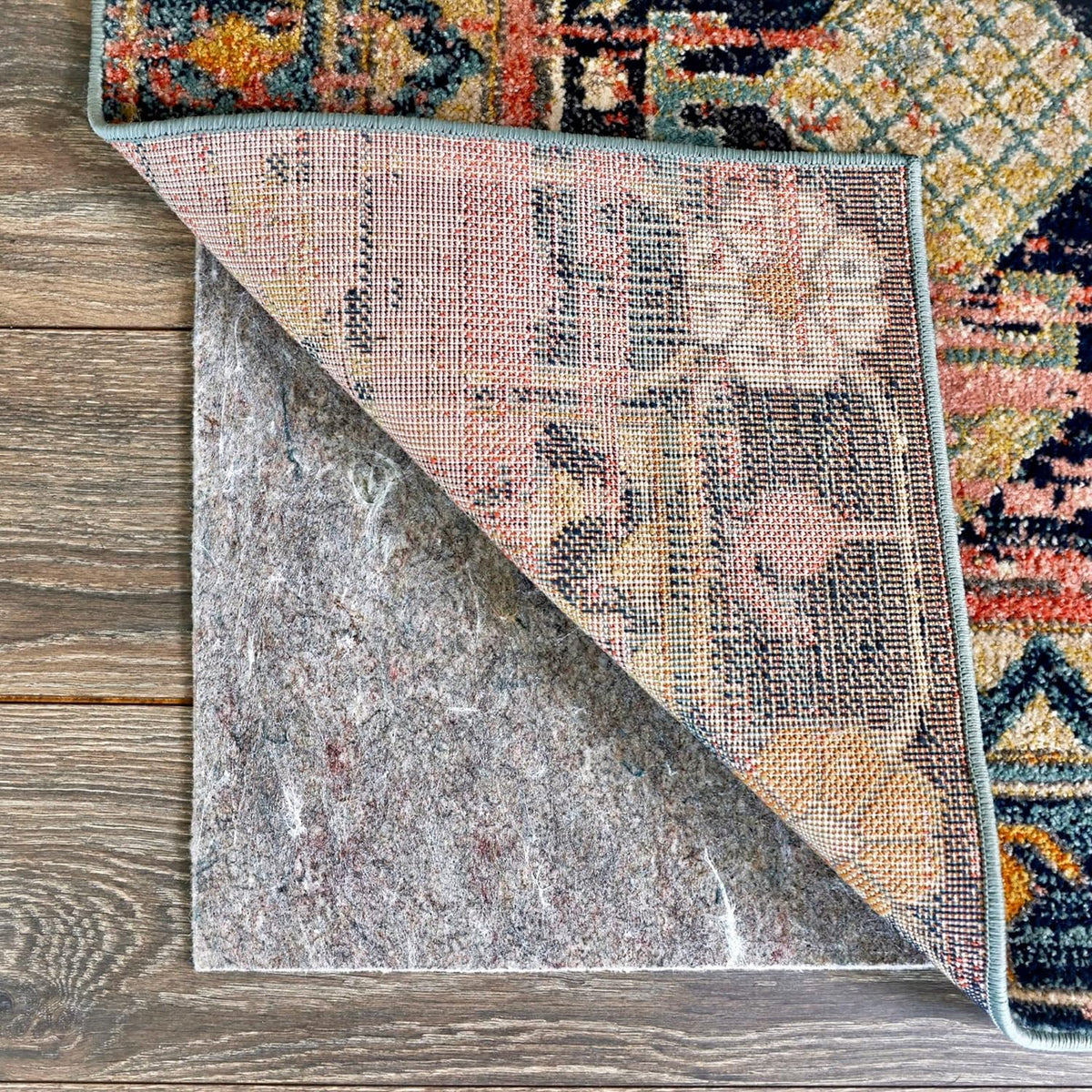 RUGPADUSA - Dual Surface - 9'x12' - 1/8" Thick - Felt + Rubber - Non-Slip Backing Rug Pad - Adds Low-Profile Comfort and Protection