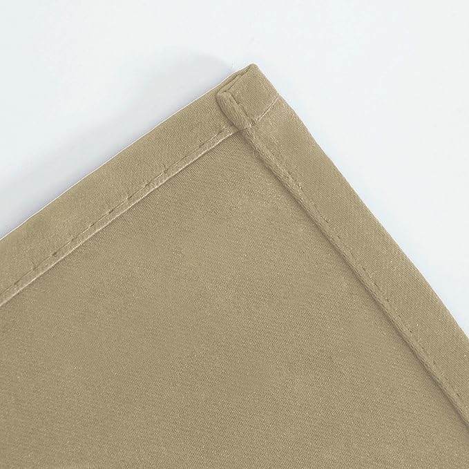 LEMOMO Beige Thermal Blackout Curtains/52 x 54 Inch/Set of 2 Panels Room