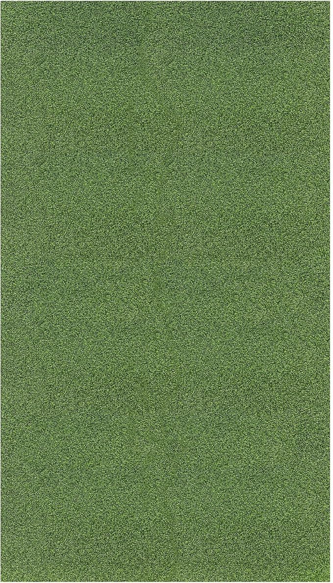 Ottomanson Artificial Turf Golf Hitting Mat 5' x 6'6" Indoor/Outdoor Waterproof Synthetic Fake Grass for Putting Practice Baseball Football Sports Gym Backyard, Custom Size 2' up to 30'