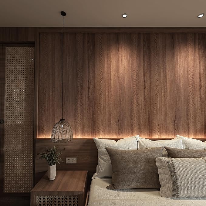 48x354 inch Large Walnut Wood Contact Paper Peel and Stick Wood Wallpaper