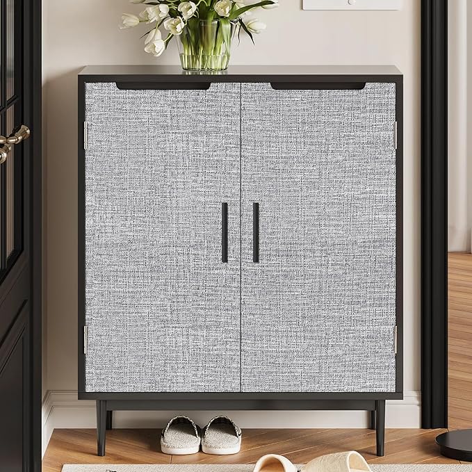 Grey Grasscloth Peel and Stick Wallpaper 17.3"x300" Faux Linen Textured Contact