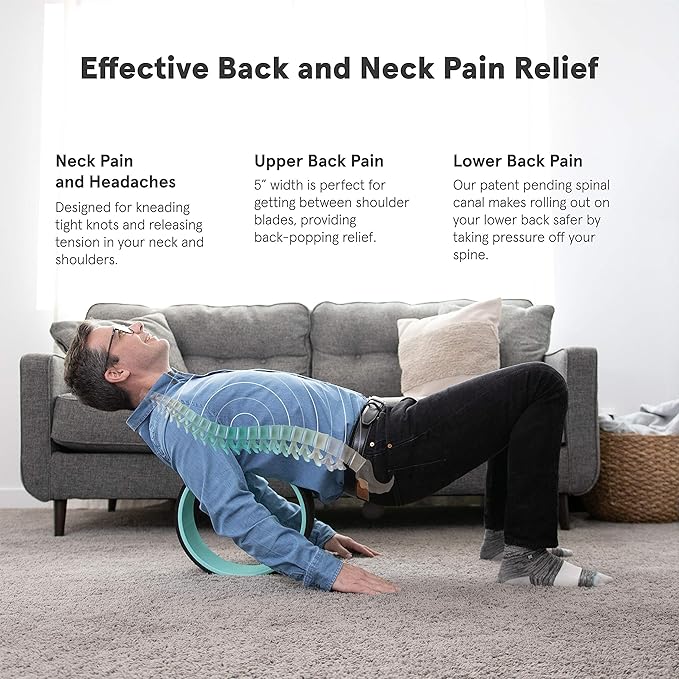 Chirp Wheel Foam Roller - Targeted Back & Neck Pain Relief, Muscle Massage, Trigger Point Therapy, High-Density Foam Tool for Physical Therapy, Stretching & Exercise, 500lbs Capacity, 10-Inch Mint