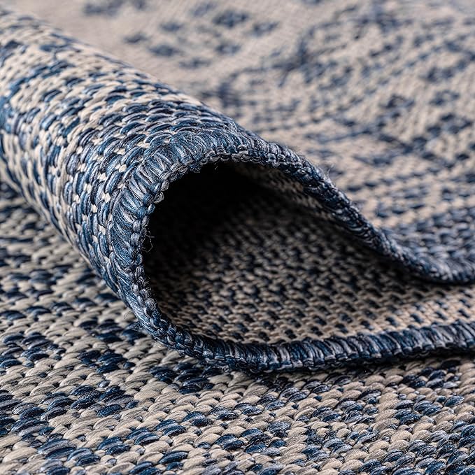 Keen Home Design Terrace Outdoor Area Rug - 6x9 Washable Indoor/Outdoor Rug for Patio, Kitchen, Balcony, Beach, Garden, Deck and Porch, Size: 6'x8'10"