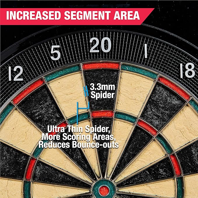 MD Sports Dartboard Cabinet Multiple Styles Electronic Dartboard With Digital X/O Cricket Scorekeeping and Dart Set, Perfect for Cricket Games