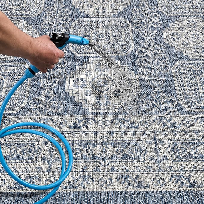 Keen Home Design Terrace Outdoor Area Rug - 9x12 Washable Indoor/Outdoor Rug for Patio, Kitchen, Balcony, Beach, Garden, Deck and Porch, Size: 8'10"x12'