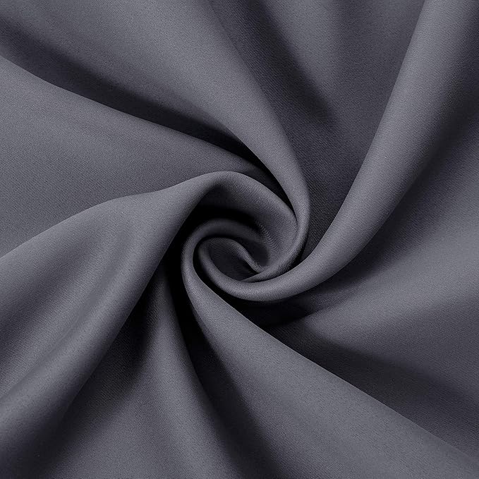 LEMOMO Grey Thermal Blackout Curtains/42 x 84 Inch/Set of 2 Panels Room