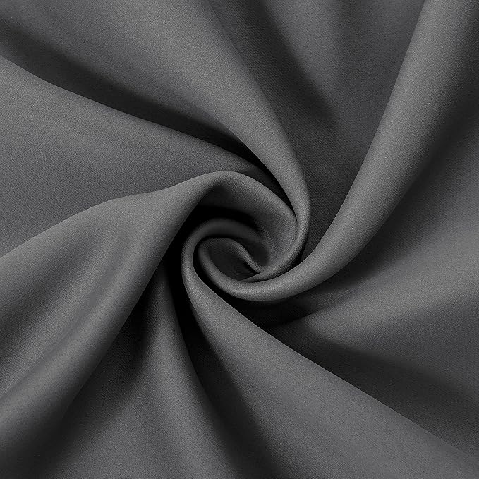 LEMOMO Grey Blackout Curtains 34 x 54 Inch Length/Set of 2 Curtain