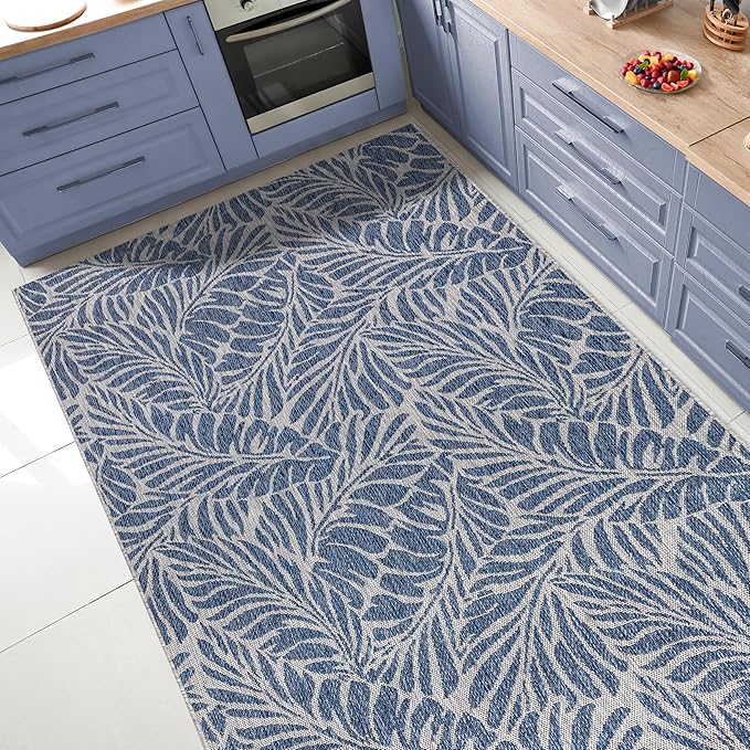 Keen Home Design Terrace Outdoor Area Rug - 9x12 Washable Indoor/Outdoor Rug for Patio, Kitchen, Balcony, Beach, Garden, Deck and Porch, Size: 8'10"x12'