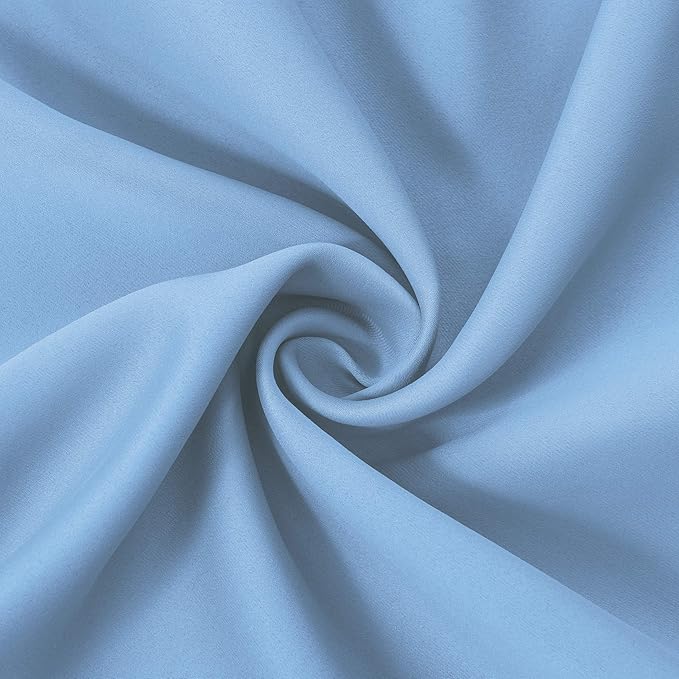 LEMOMO Sky Blue Thermal Blackout Curtains/52 x 72 Inch/Set of 2 Panels Room